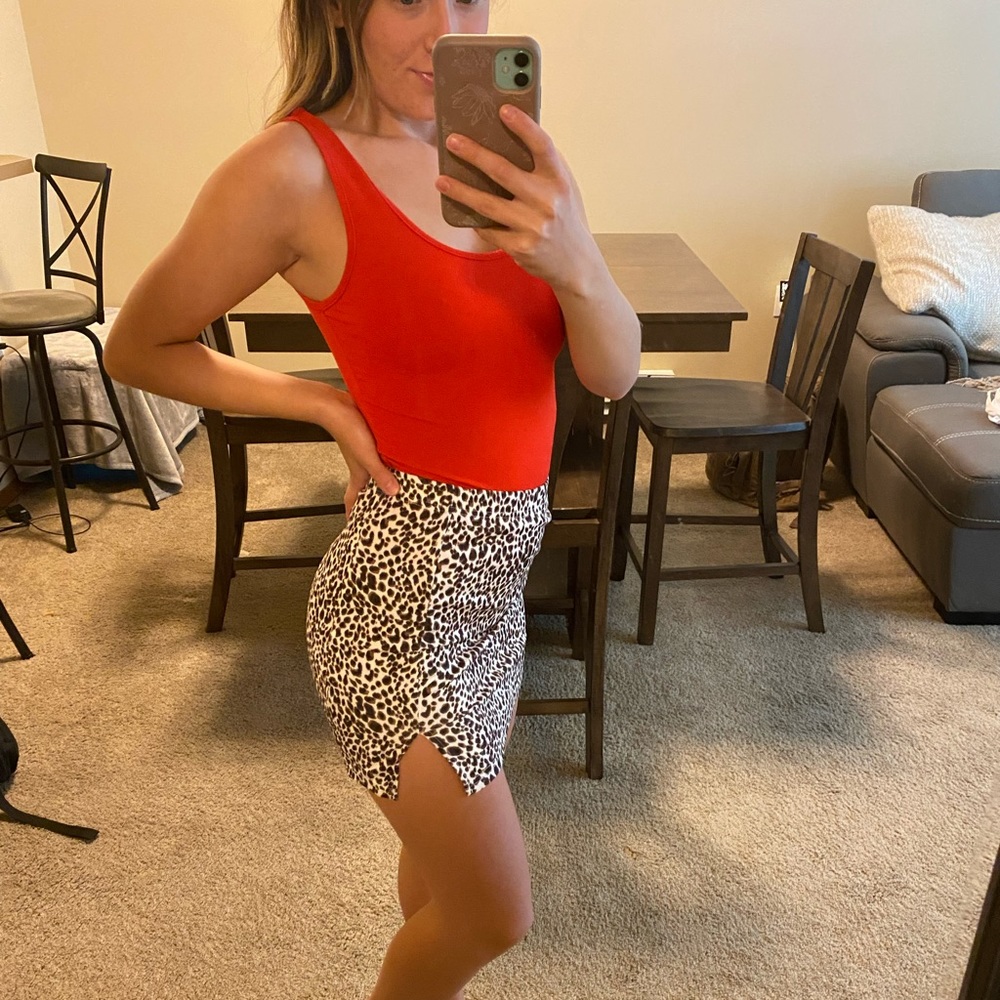 Cheetah print mini skirt, size 2/ XS